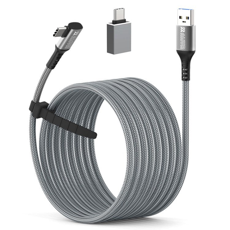 5m Link Cable for Oculus Quest  /  Quest 2  /  Pico Neo2  /  Neo3 VR Headset 5Gbps High-Speed Data Transfer Fast Charger Cord - Grey 5m Link Cable for Oculus Quest  /  Quest 2  /  Pico Neo2  /  Neo3 VR Headset 5Gbps High-Speed Data Transfer Fast Charger Cord - Grey